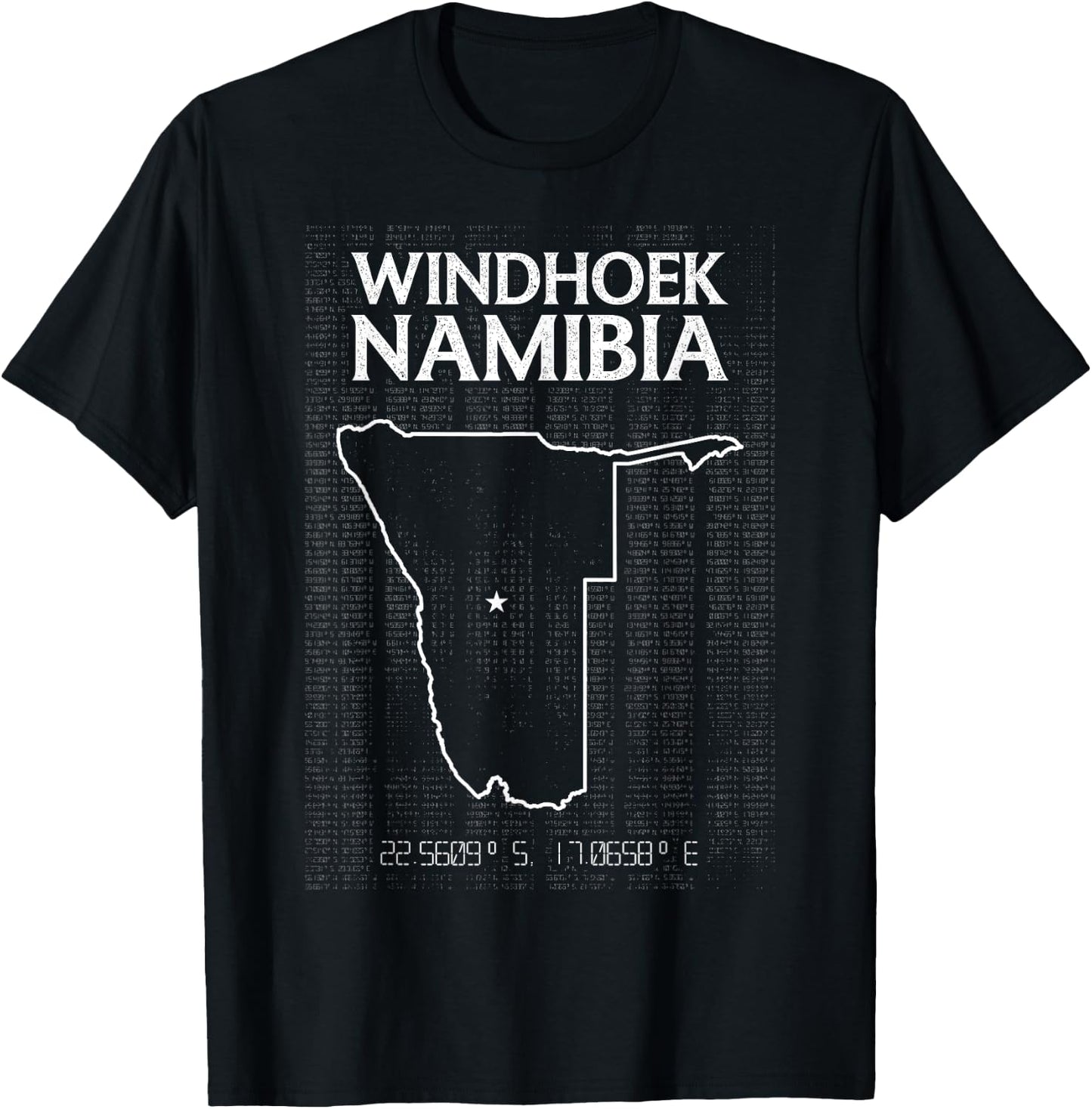 Windhoek Namibia Country Capital City Flag Patriotic T-Shirt - T-Shirt | Black