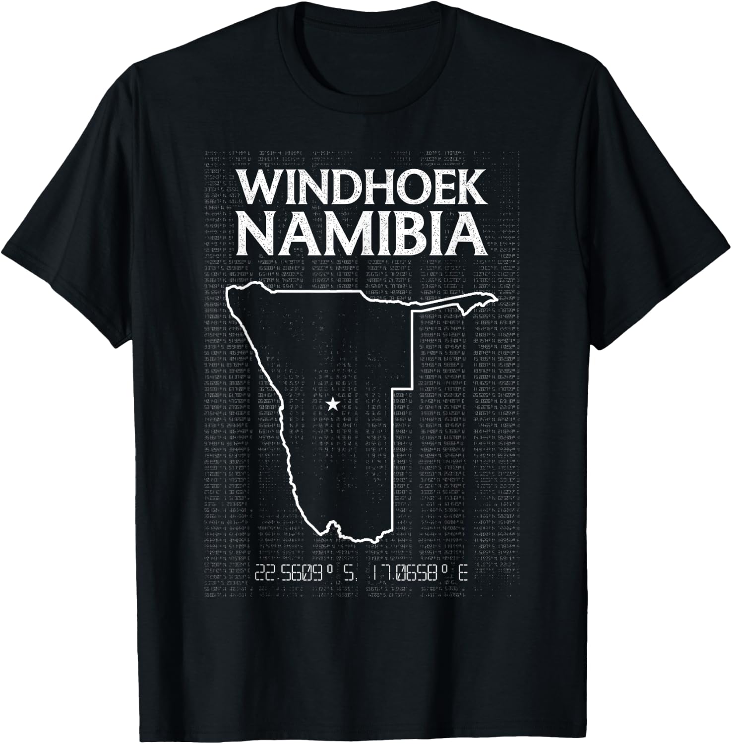 Windhoek Namibia Country Capital City Flag Patriotic T-Shirt - T-Shirt | Black