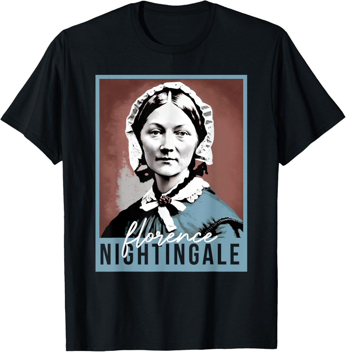 History Month Nurse Florence Nightingale Nursing T-Shirt - T-Shirt | Black