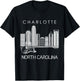Charlotte Souvenir Men North Carolina Souvenir Music Guitar T-Shirt - T-Shirt | Black