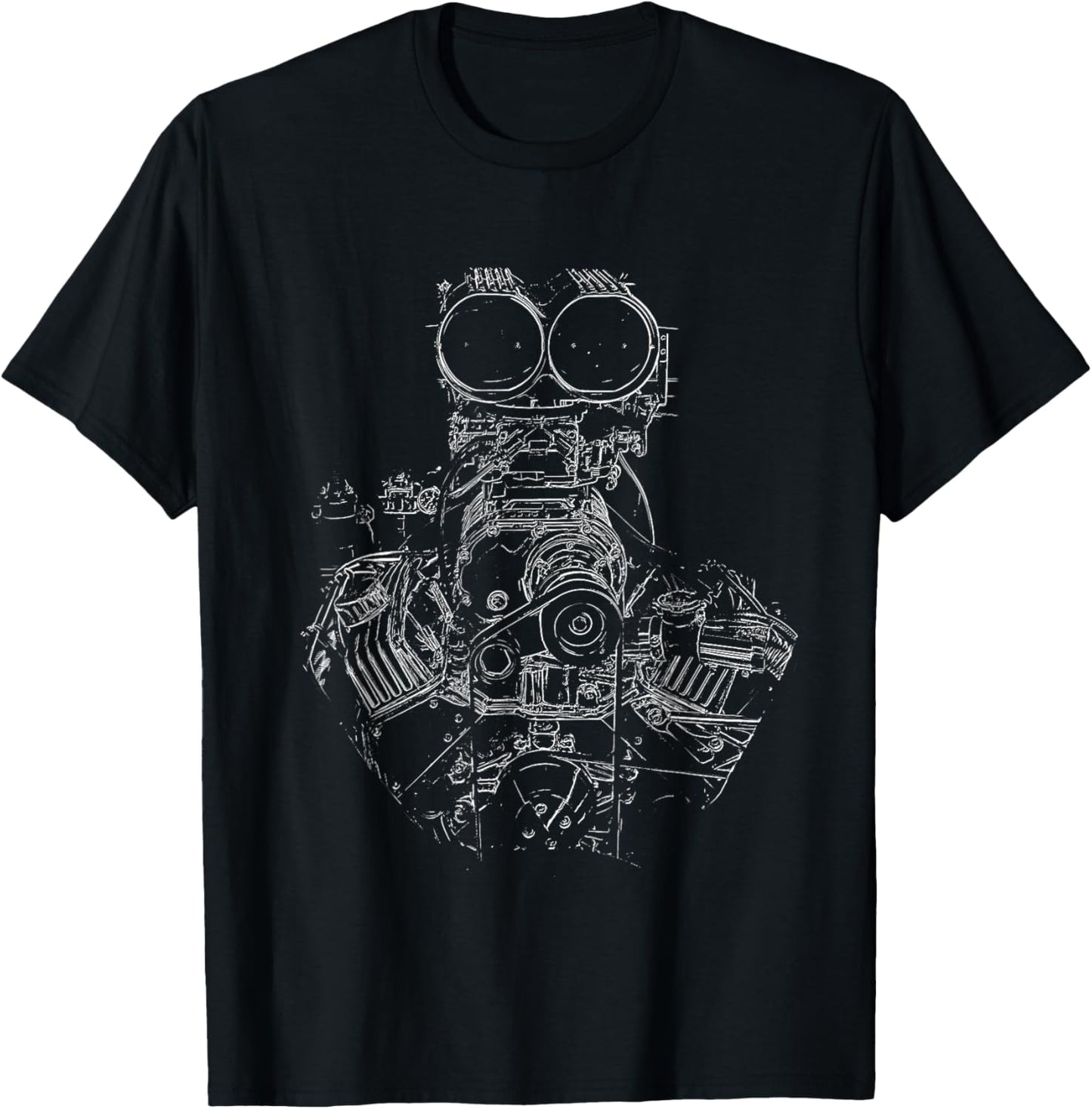 Vintage Hot Rod Engine T-Shirt - T-Shirt | Black