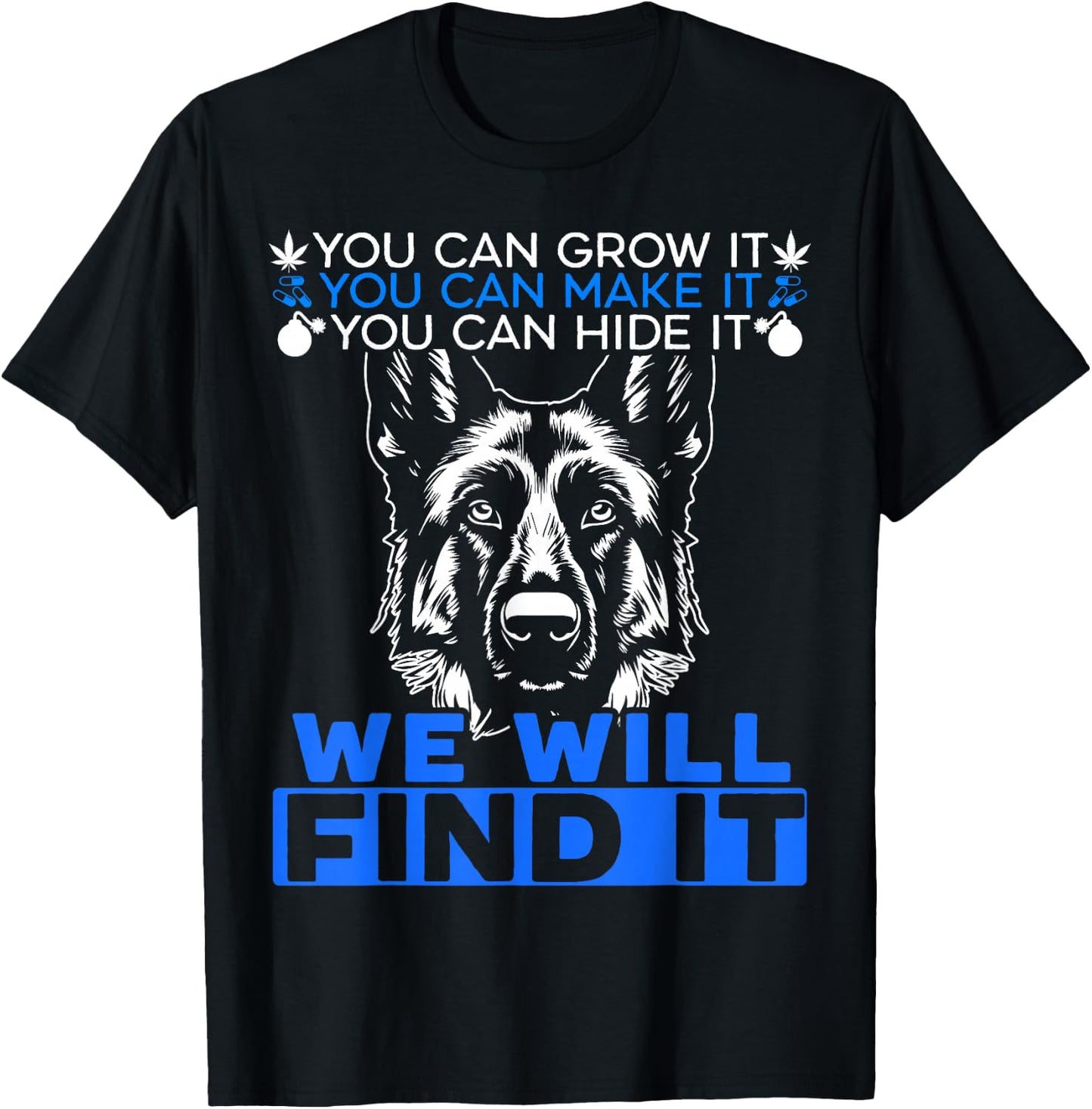 K9 Handler Police Dog Law Enforcement Police K9 Unit T-Shirt - T-Shirt | Black