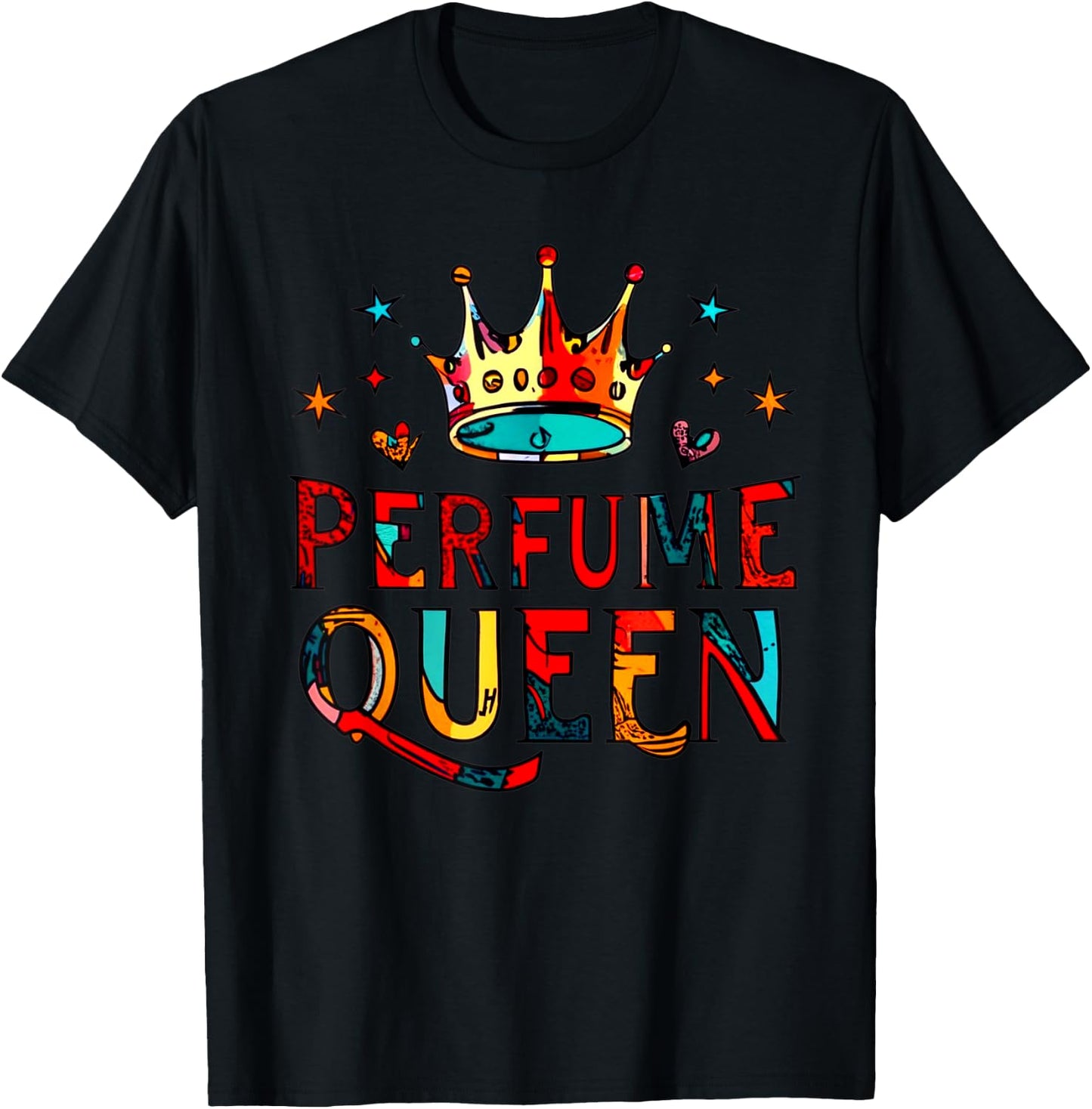 Perfume Queen Crown Perfume Fragrance Lovers Design T-Shirt - T-Shirt | Black