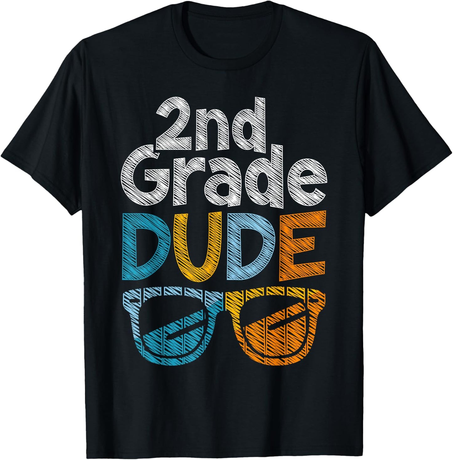 Fun 2nd Grade Dude Back to School Second Grade Students T-Shirt - T-Shirt | Black