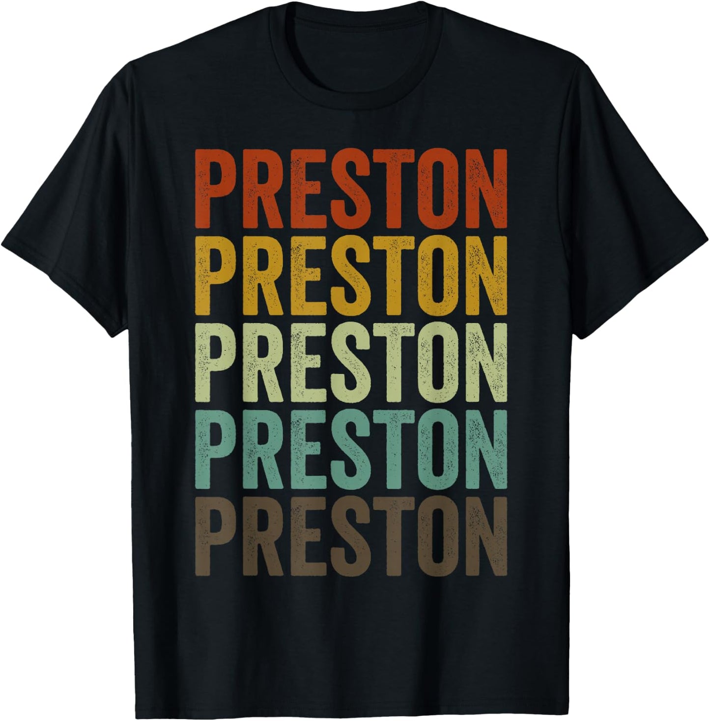 Preston City Retro T-Shirt - T-Shirt | Black