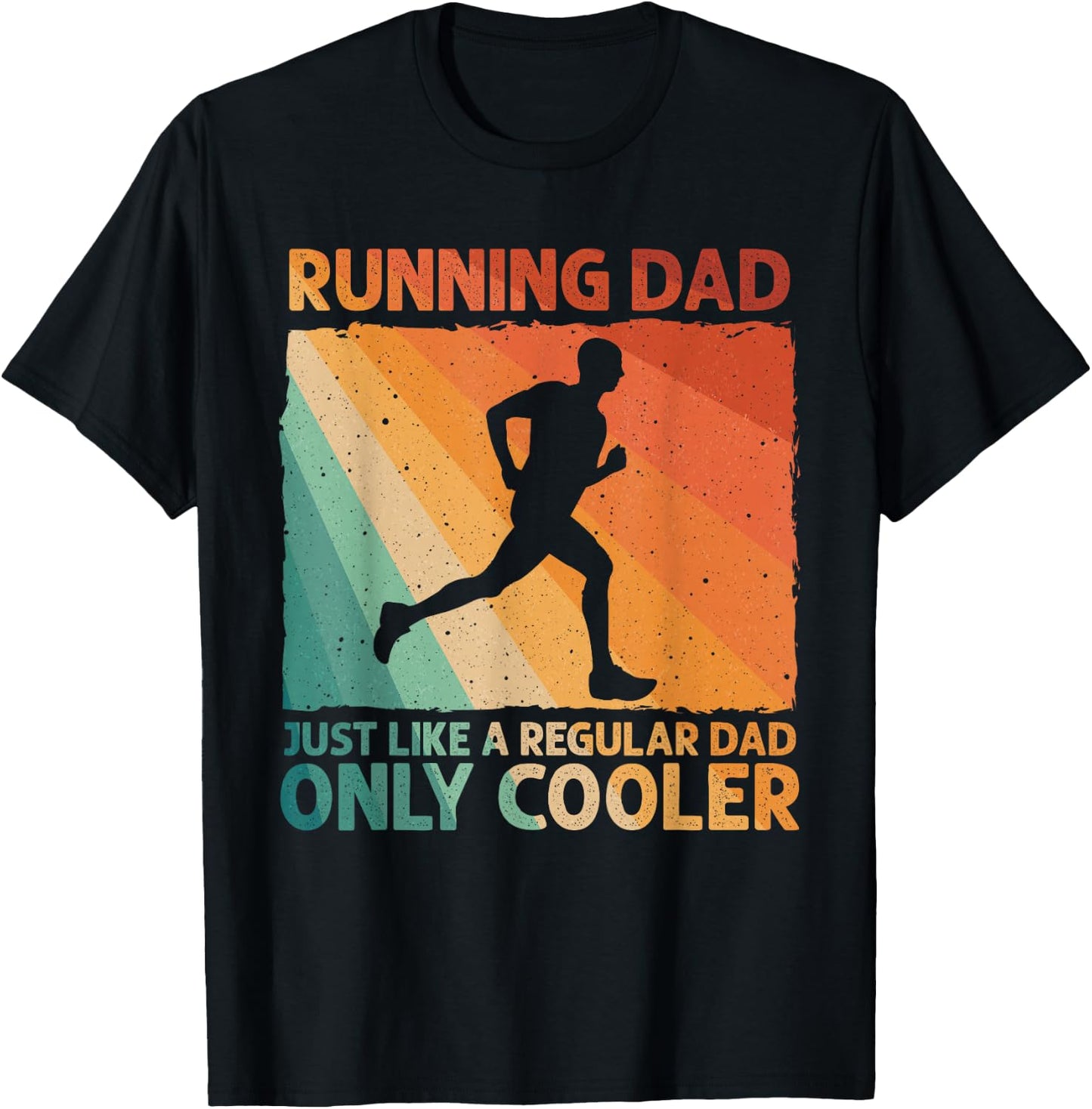 Funny Running Dad Marathon Runner Coach Marathoner T-Shirt - T-Shirt | Black