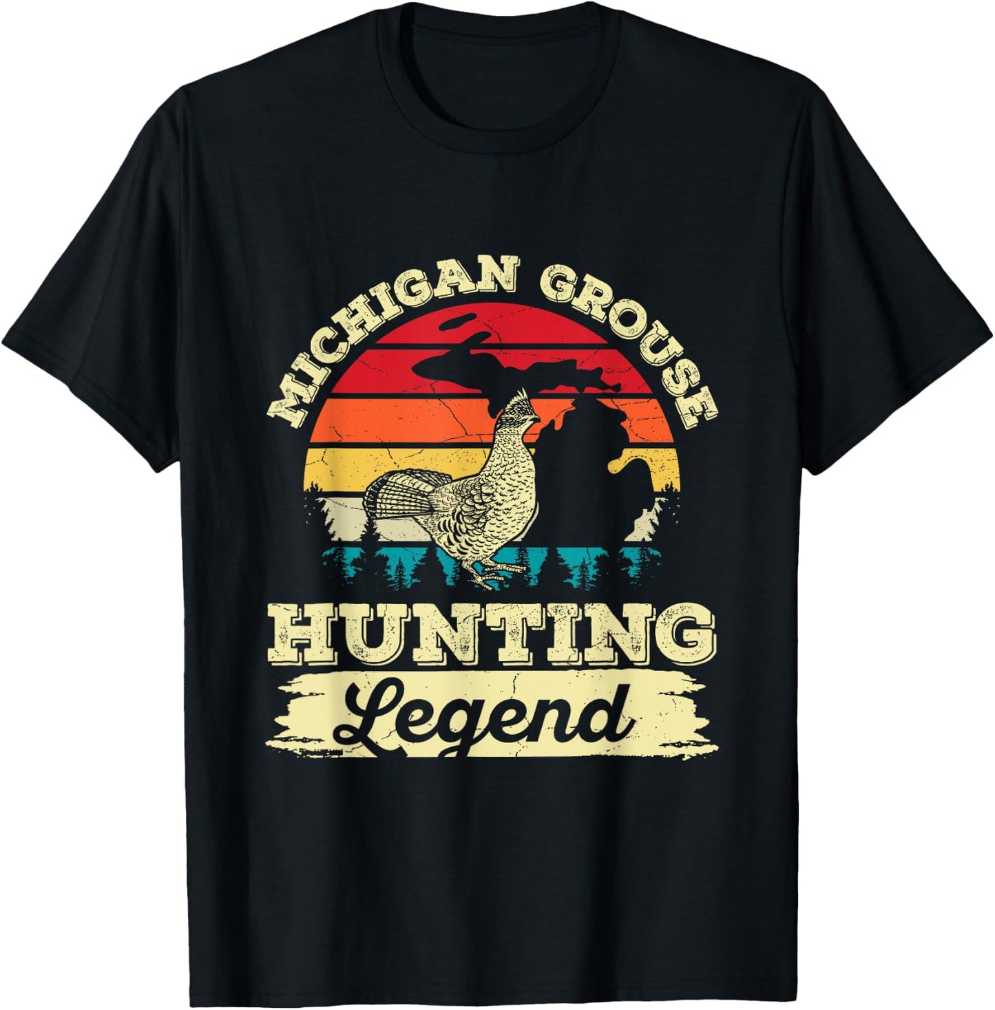 Michigan Ruffed Grouse Quote for a Ruffed Grouse hunter T-Shirt - T-Shirt | Black
