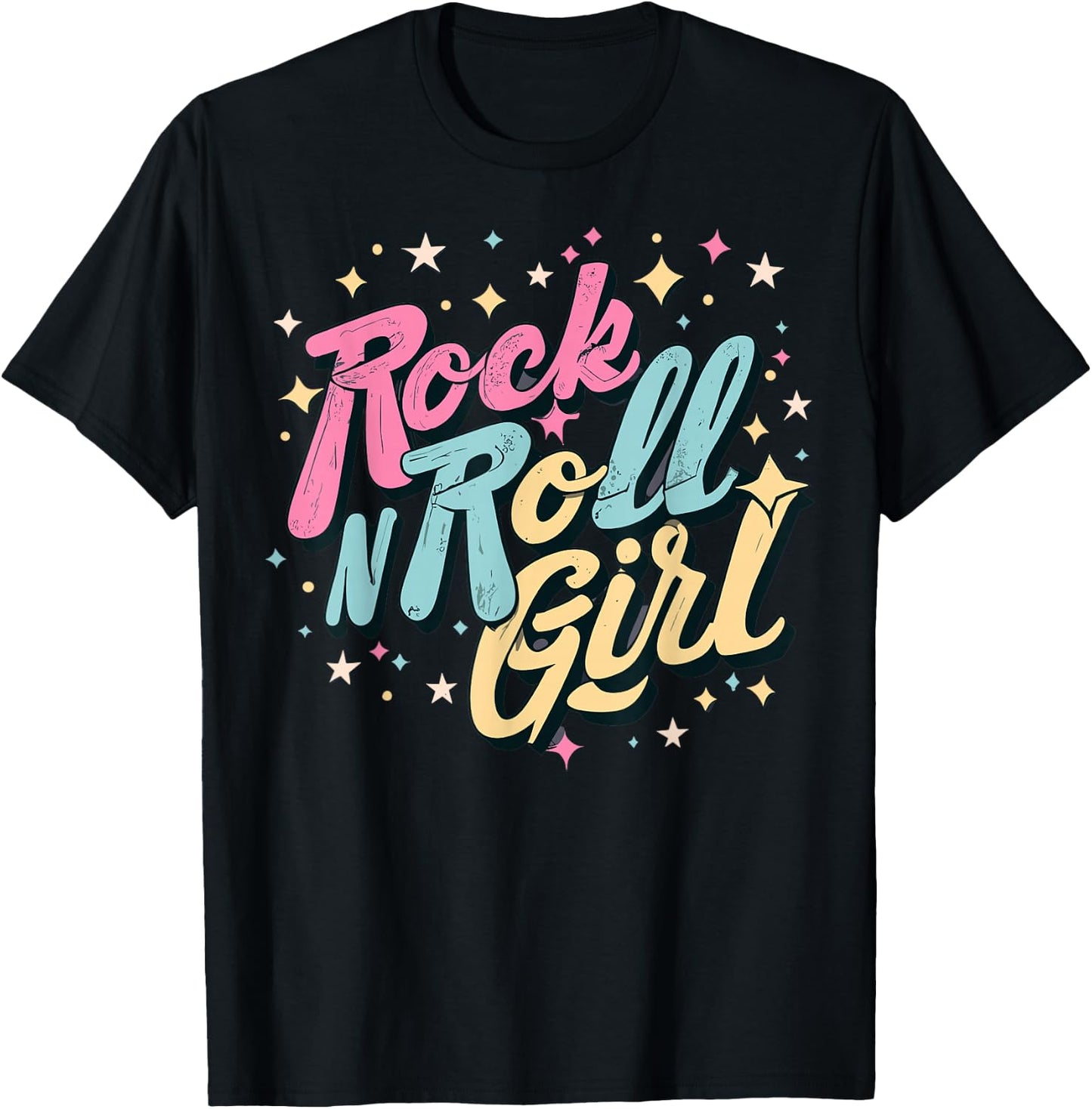Rock N Roll Girl Purple Darla T-Shirt - T-Shirt | Black