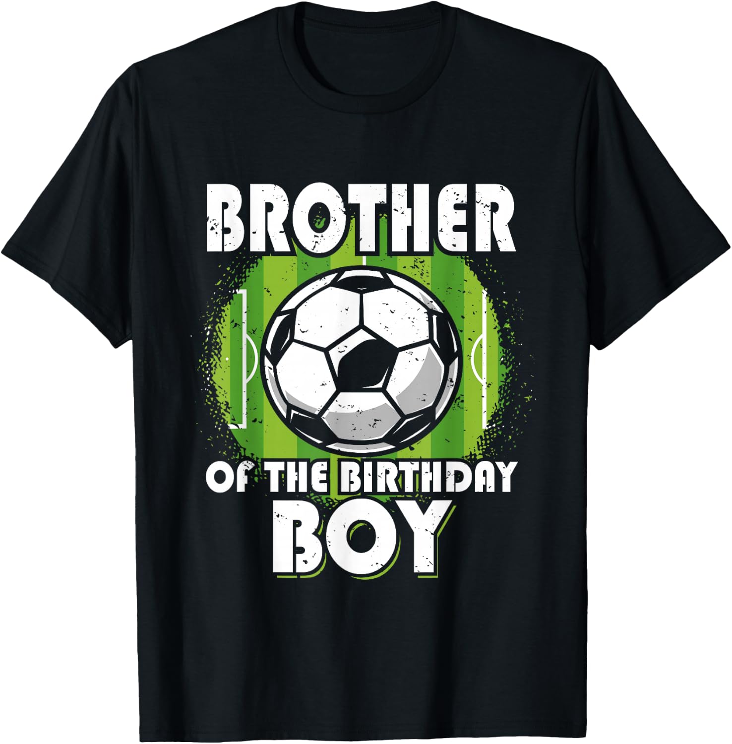 Brother Of The Birthday Boy Soccer Player Retro Style T-Shirt - T-Shirt | Black