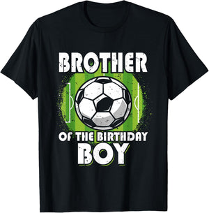 Brother Of The Birthday Boy Soccer Player Retro Style T-Shirt - T-Shirt | Black