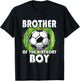 Brother Of The Birthday Boy Soccer Player Retro Style T-Shirt - T-Shirt | Black