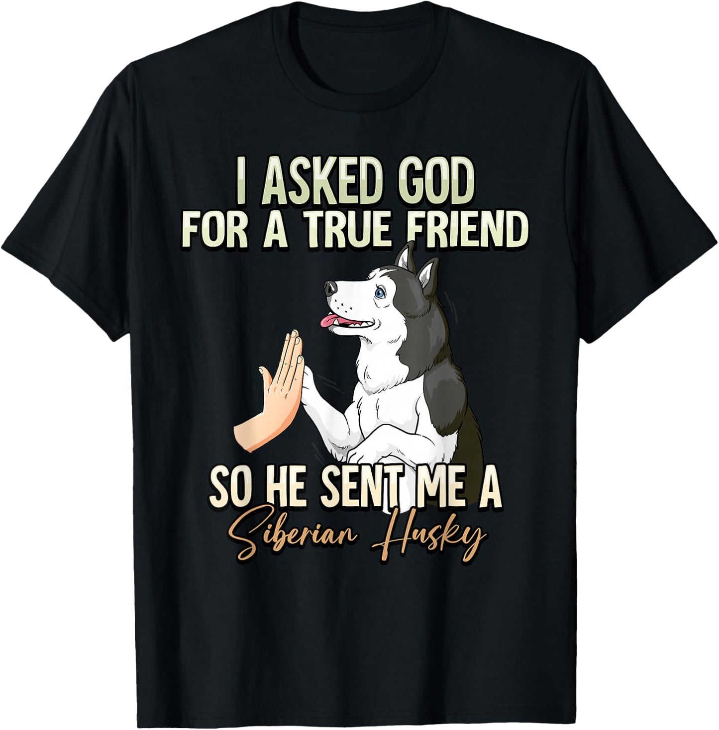Siberian Husky T-Shirt - T-Shirt | Black