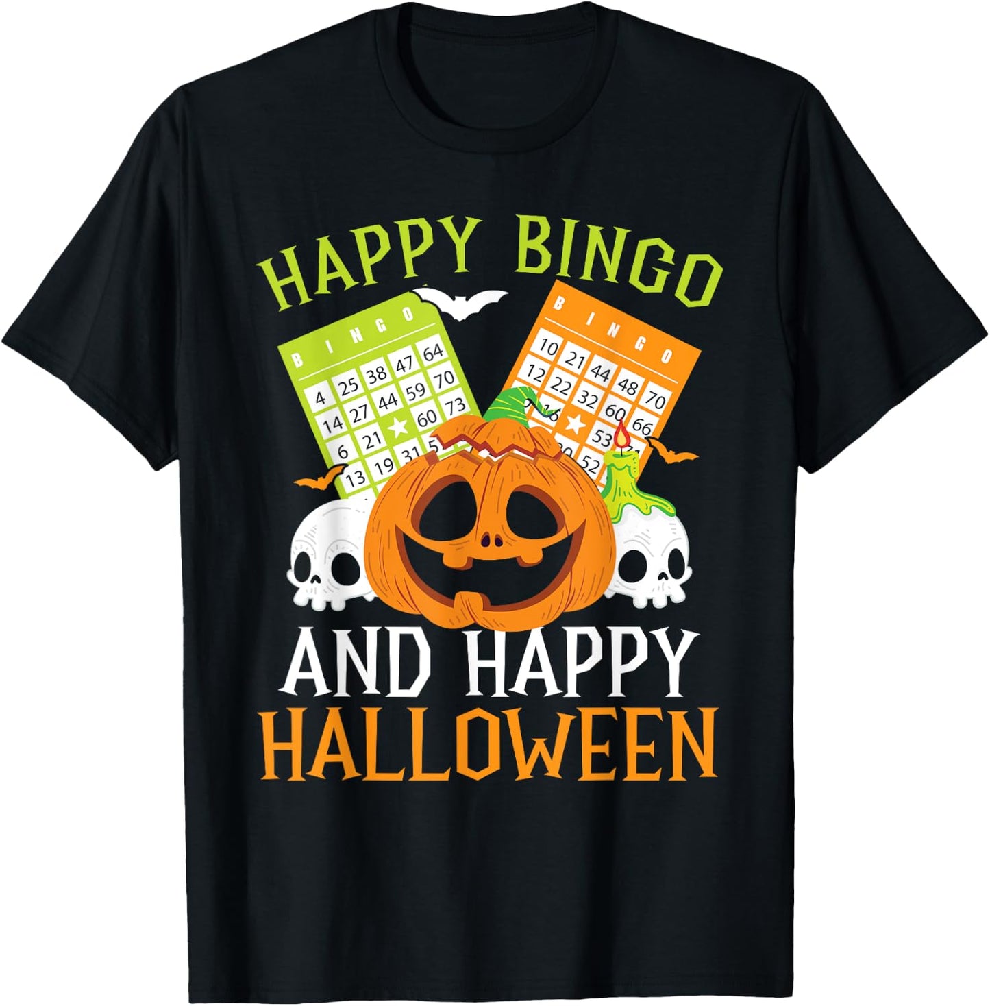 Bingo Halloween Trick Or Treat Bingo Player Bingo Caller T-Shirt - T-Shirt | Black