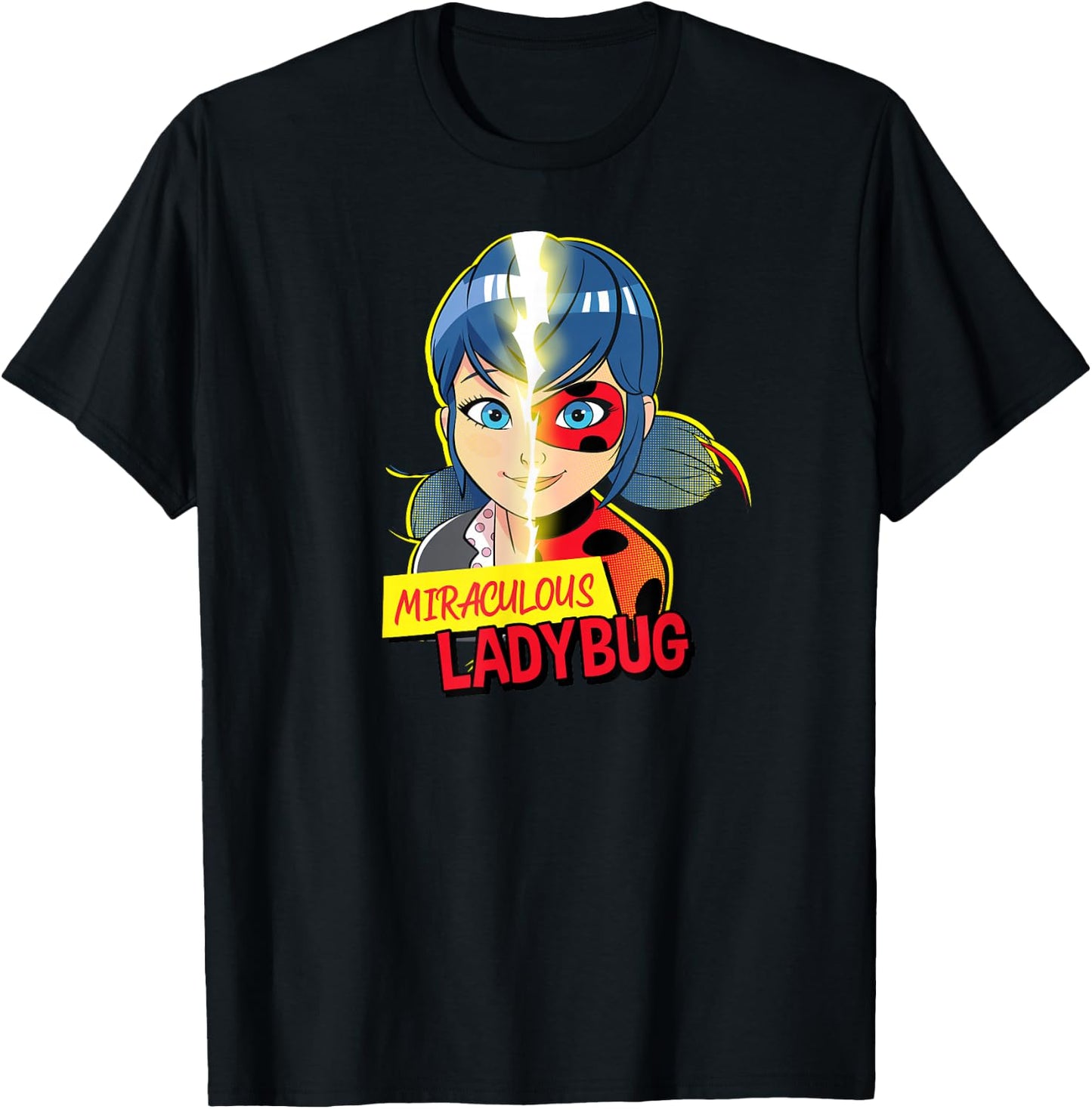 Miraculous Collection Ladybug Marinette Transformation T-Shirt - T-Shirt | Black