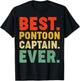 Funny Pontoon Boat Lover Best Pontoon Captain Ever T-Shirt - T-Shirt | Black