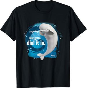 Finding Dory - Bailey Beluga Whale Just Gotta Dial It In T-Shirt - T-Shirt | Black