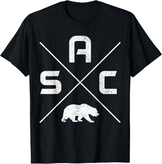Sacramento California SAC Pride Bear Vintage T-Shirt - T-Shirt | Black