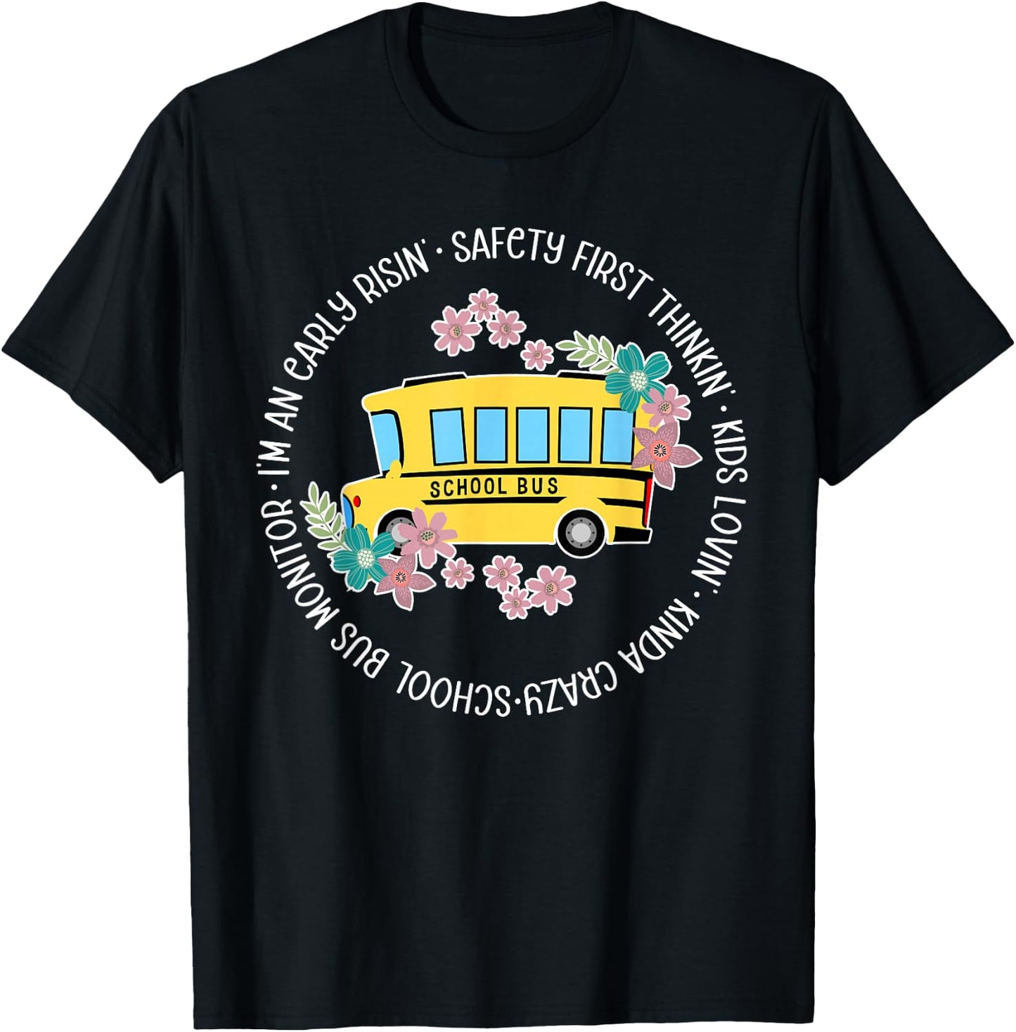 School Bus Monitor Appreciation Bus Monitor T-Shirt - T-Shirt | Black