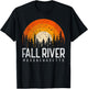 Fall River Massachusetts MA Shirt Vintage 80s 90s Retro Gift T-Shirt - T-Shirt | Black