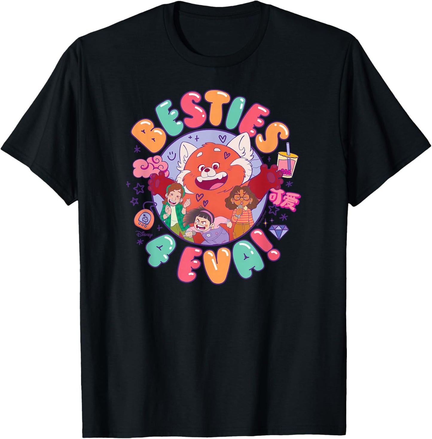 Turning Red - Besties 4 Eva T-Shirt - T-Shirt | Black