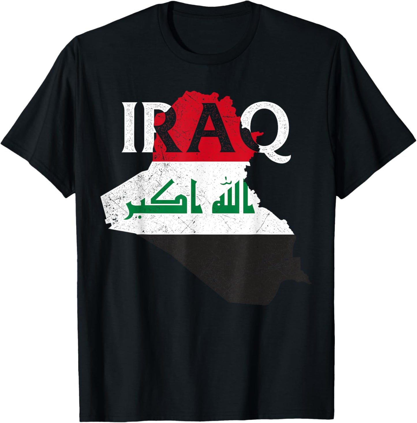 Iraq Country Map Flag Proud Iraqi Patriotic Women Kids Men T-Shirt - T-Shirt | Black