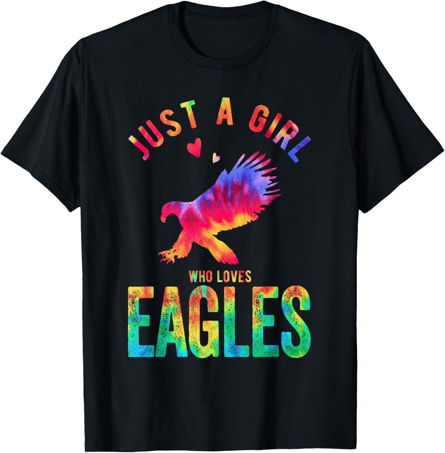 Just A Girl Who Loves Eagles Eagle Lover Funny Eagle T-Shirt - T-Shirt | Black
