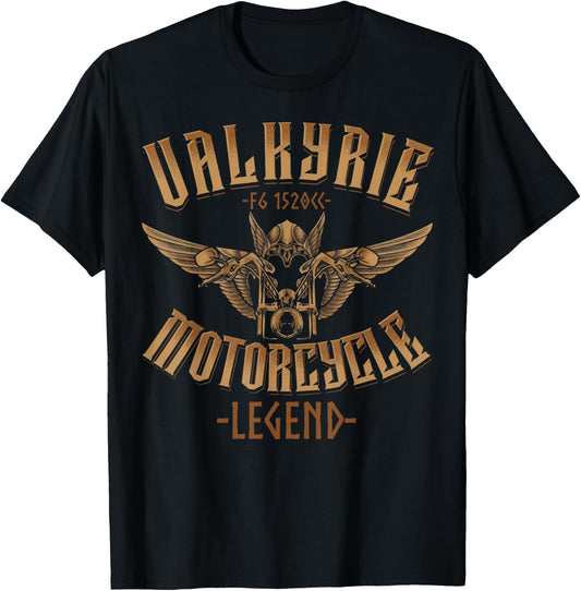 Valkyrie F6 1520cc Motorcycle Legend Biker T-Shirt - T-Shirt | Black