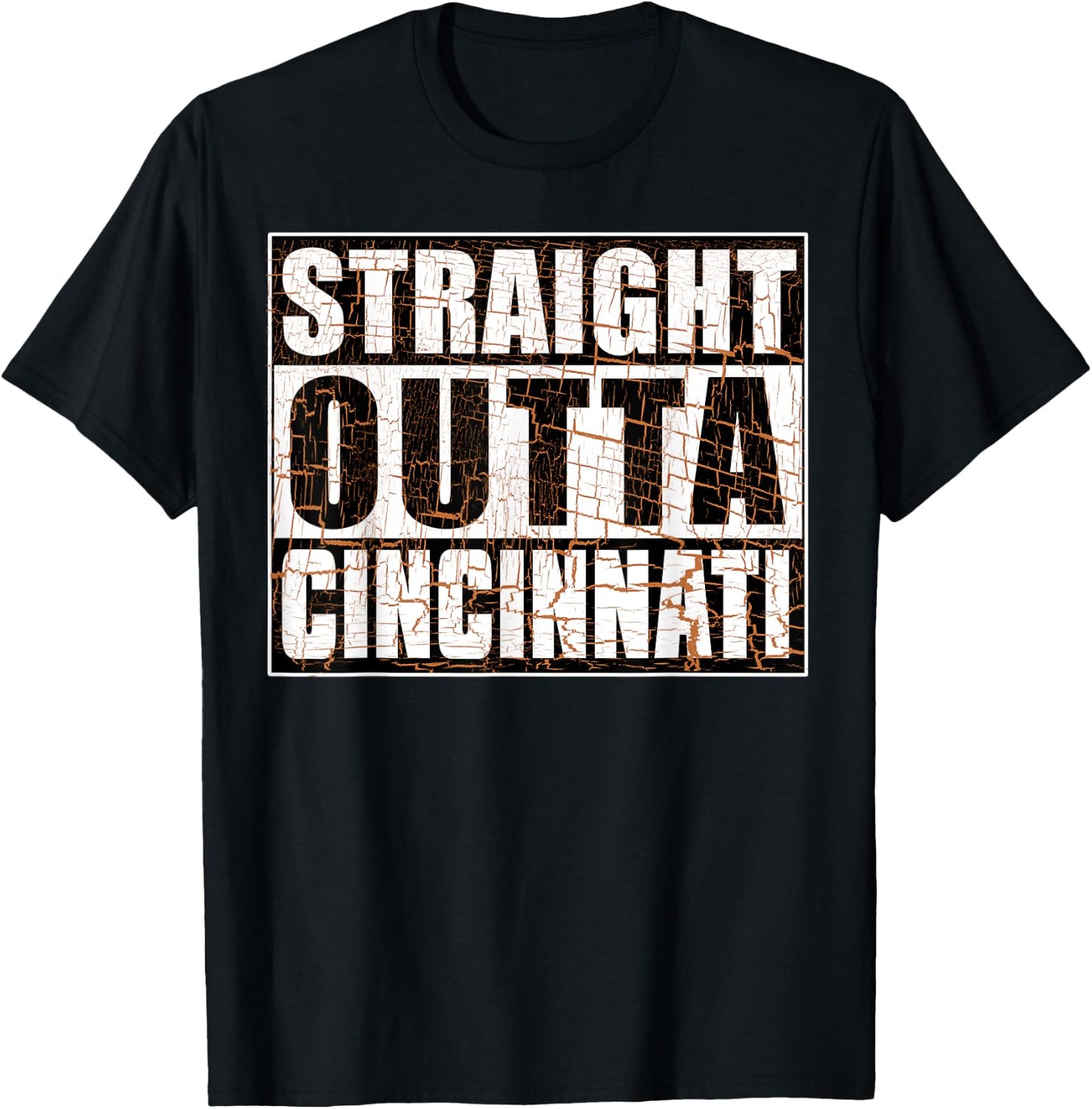 Vintage Cincinnati Straight Outta Cincinnati Hometown Pride T-Shirt - T-Shirt | Black