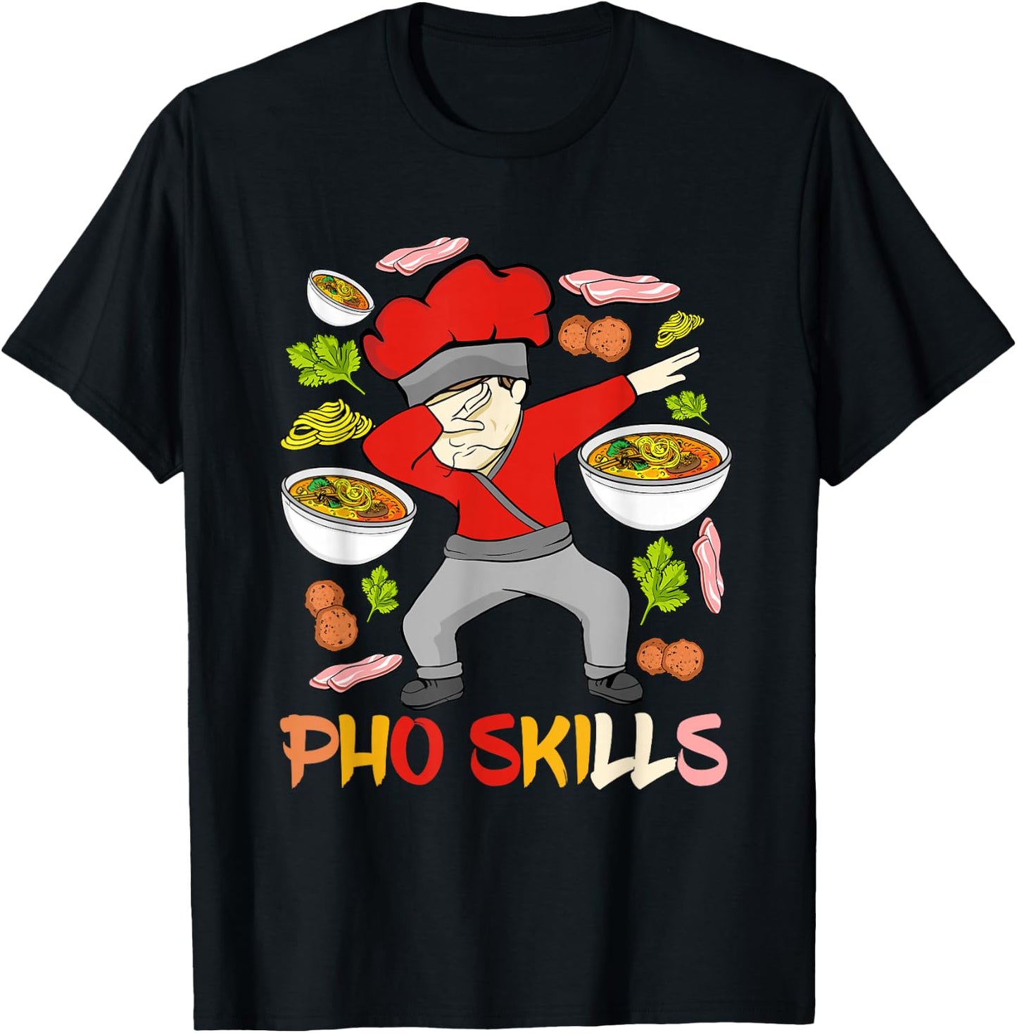 Vietnamese Pho Chef Noodle Pho Soup Vietnam Pho T-Shirt - T-Shirt | Black