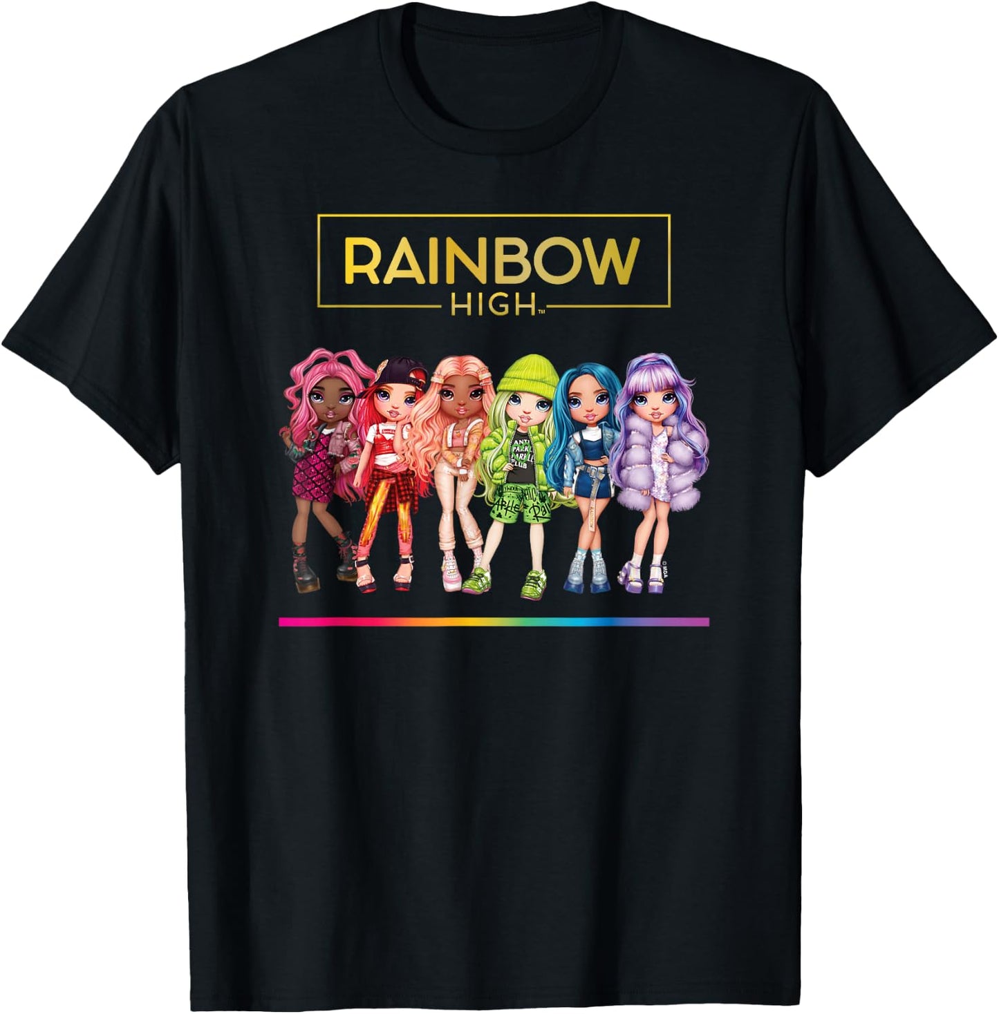 Rainbow High - Character Doll Lineup T-Shirt - T-Shirt | Black