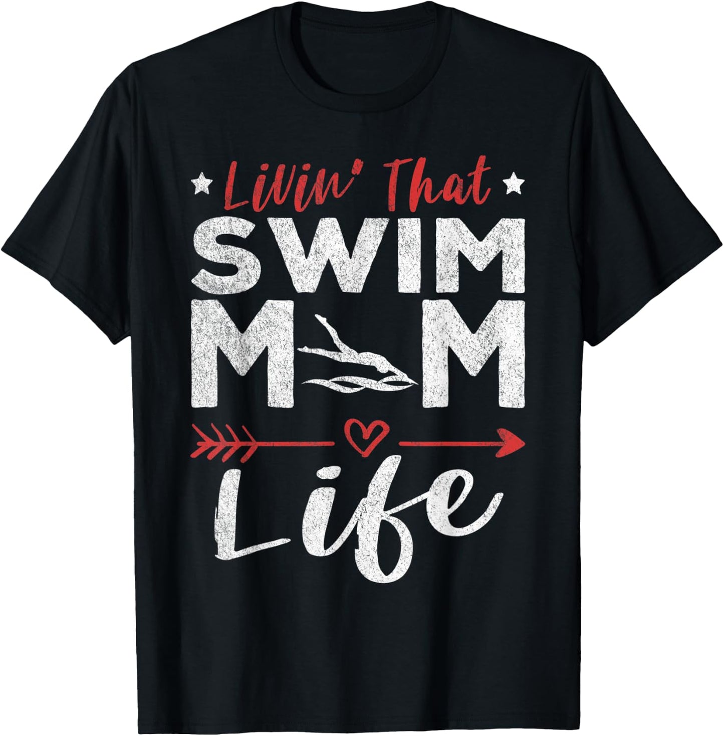 Funny Swim Mom Swimming Mom Swimmer Mom T-Shirt - T-Shirt | Black