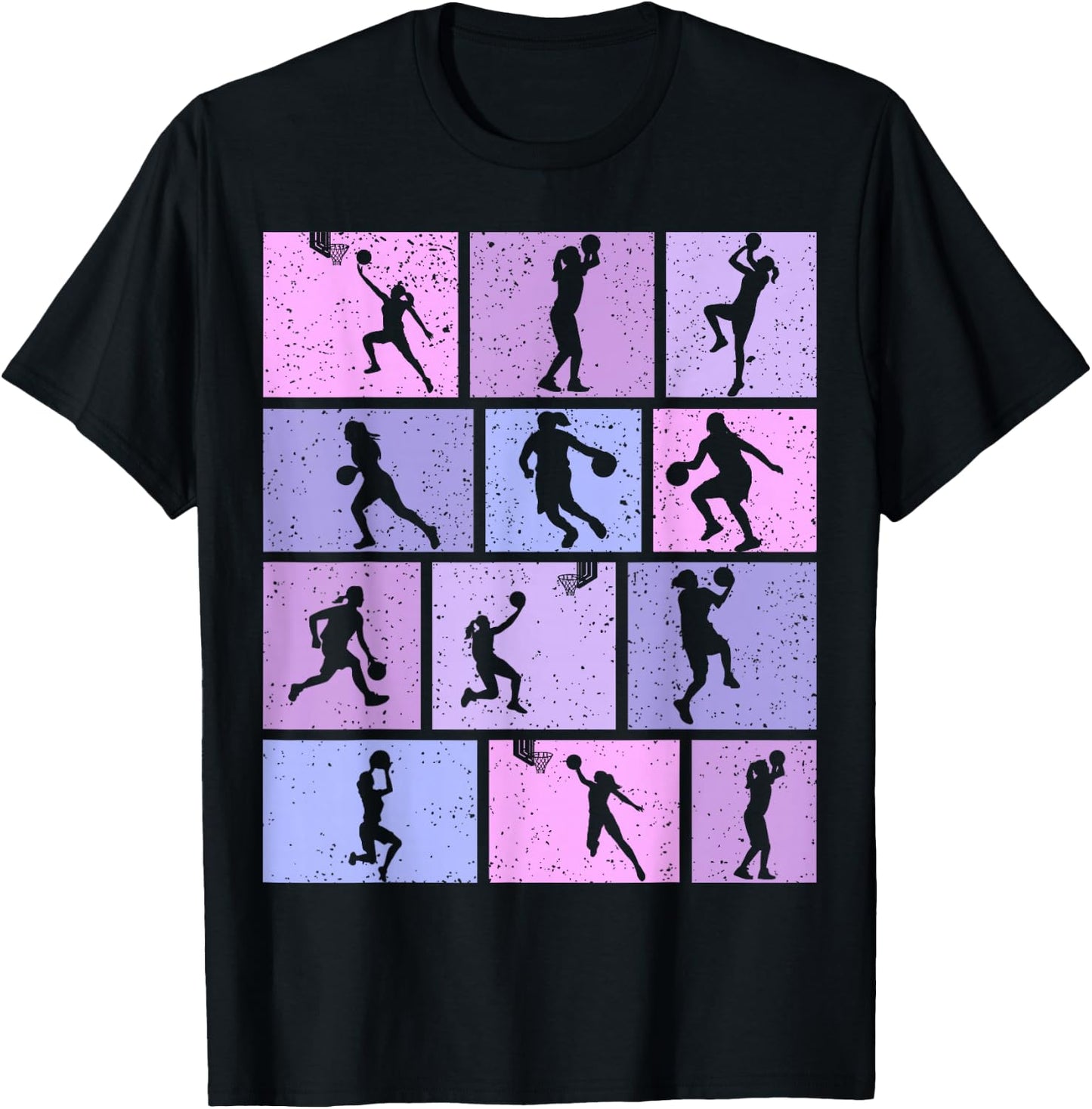 Basketball Girls Women T-Shirt - T-Shirt | Black