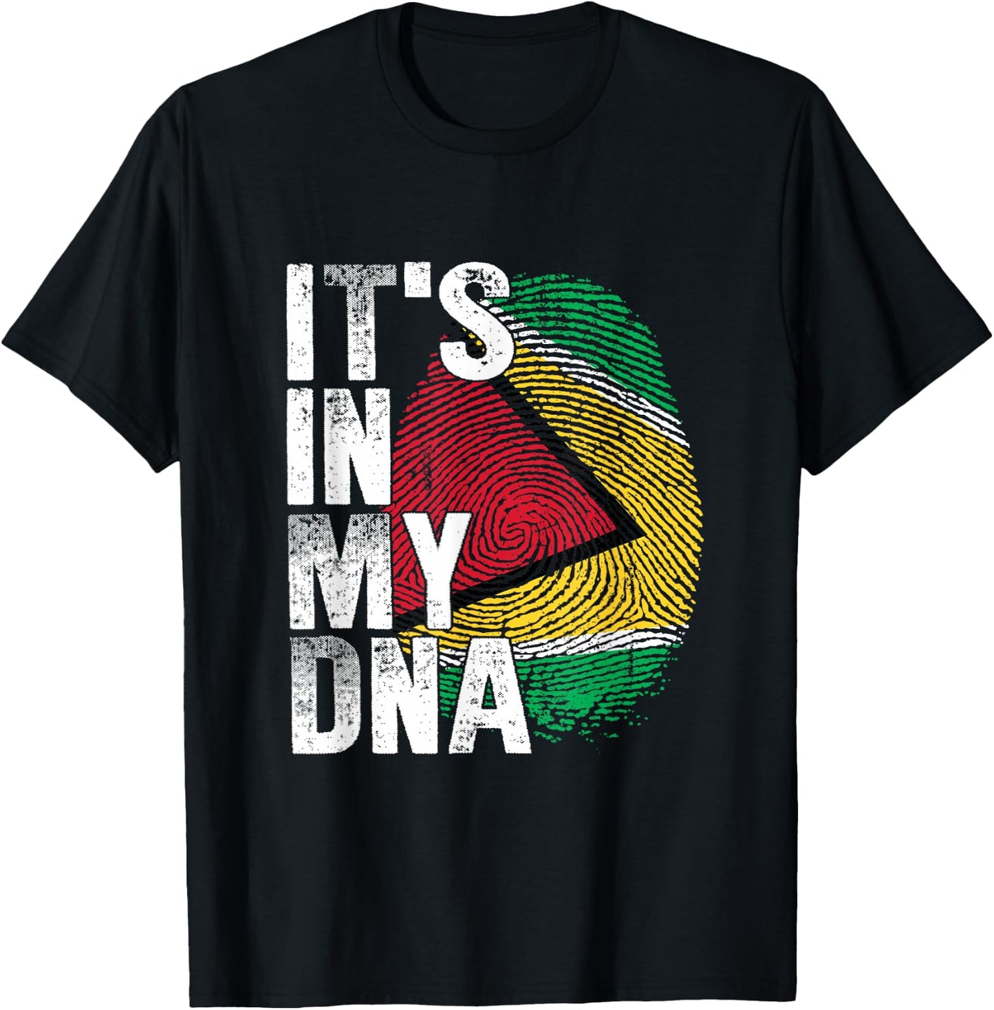 IT'S IN MY DNA Guyana Flag Pride National Country Roots T-Shirt - T-Shirt | Black