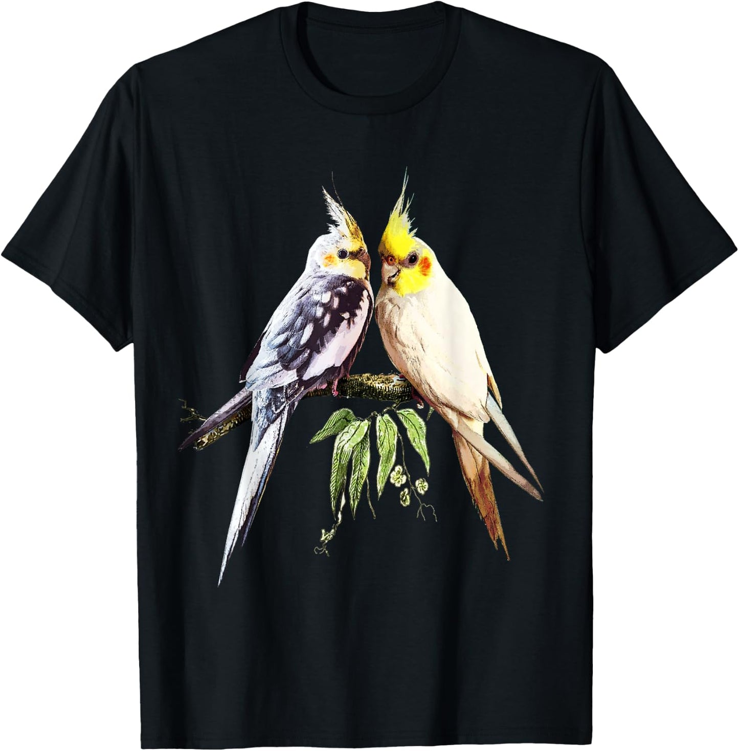 Love Cockatiel Women Parrot for pet Bird Lovers Cockatiel T-Shirt - T-Shirt | Black