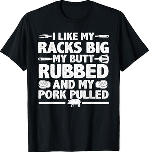 Cool Grilling Women Pork Rub Smoking BBQ Meat Smoker T-Shirt - T-Shirt | Black