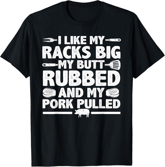 Cool Grilling Women Pork Rub Smoking BBQ Meat Smoker T-Shirt - T-Shirt | Black