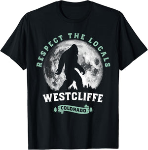 Westcliffe Colorado Bigfoot Night Walk Retro Sasquatch T-Shirt - T-Shirt | Black