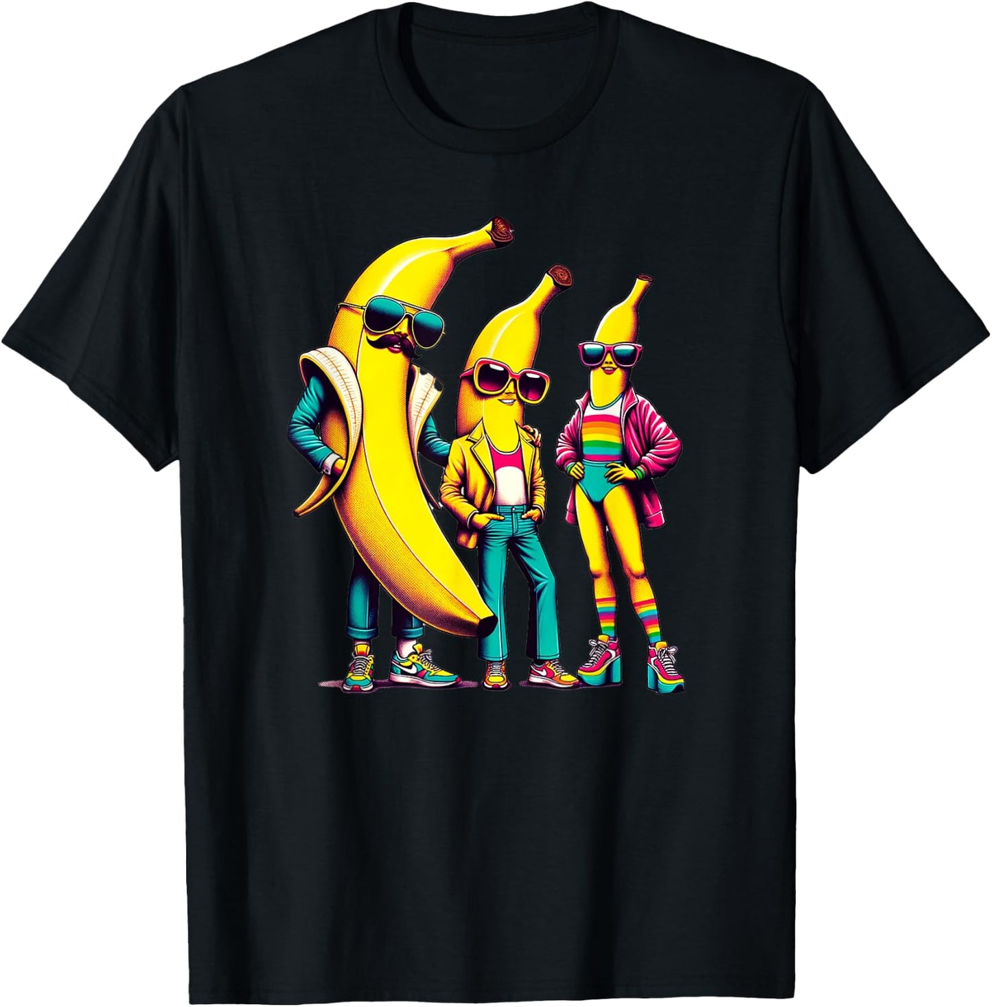 Banana Fun Run Family Outfit for Family Runners Costume T-Shirt - T-Shirt | Black