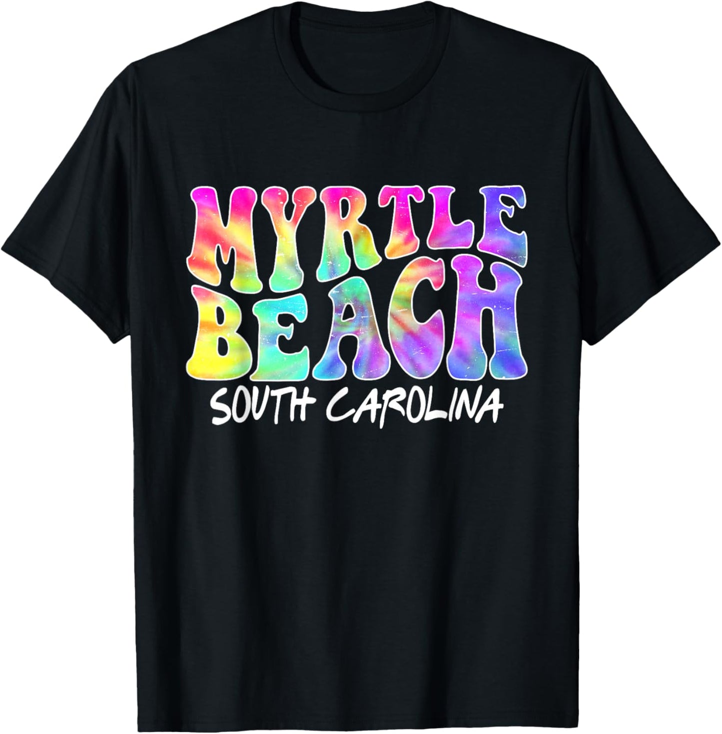 South Carolina Tie Dye Myrtle Beach Family Vacation Mom Girl T-Shirt - T-Shirt | Black