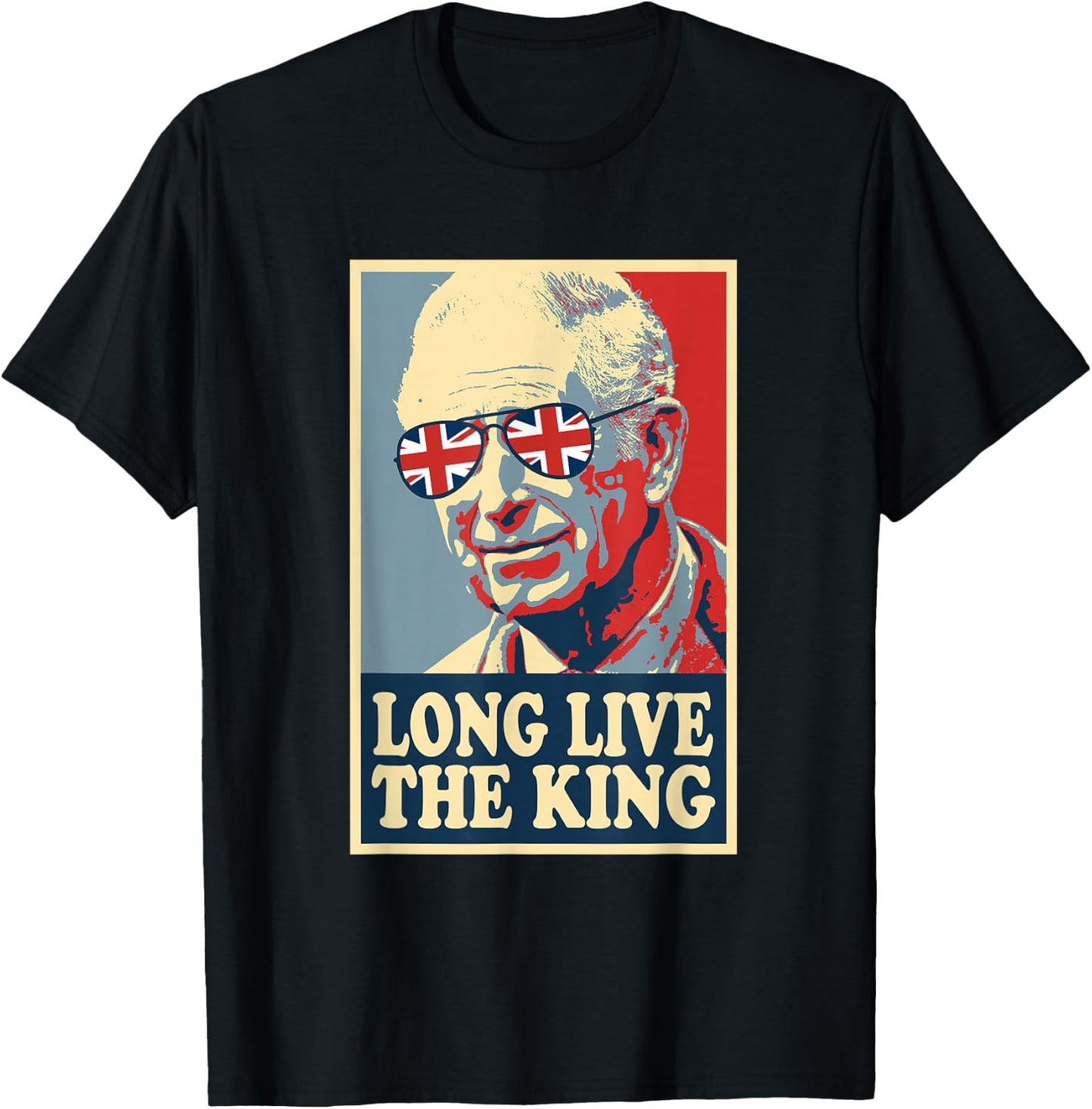 King Charles Shirt Long Live The King Shirt UK British T-Shirt - T-Shirt | Black