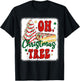 Oh Christmas Tree Cakes Debbie Becky Jen Groovy Retro Pajama T-Shirt - T-Shirt | Black