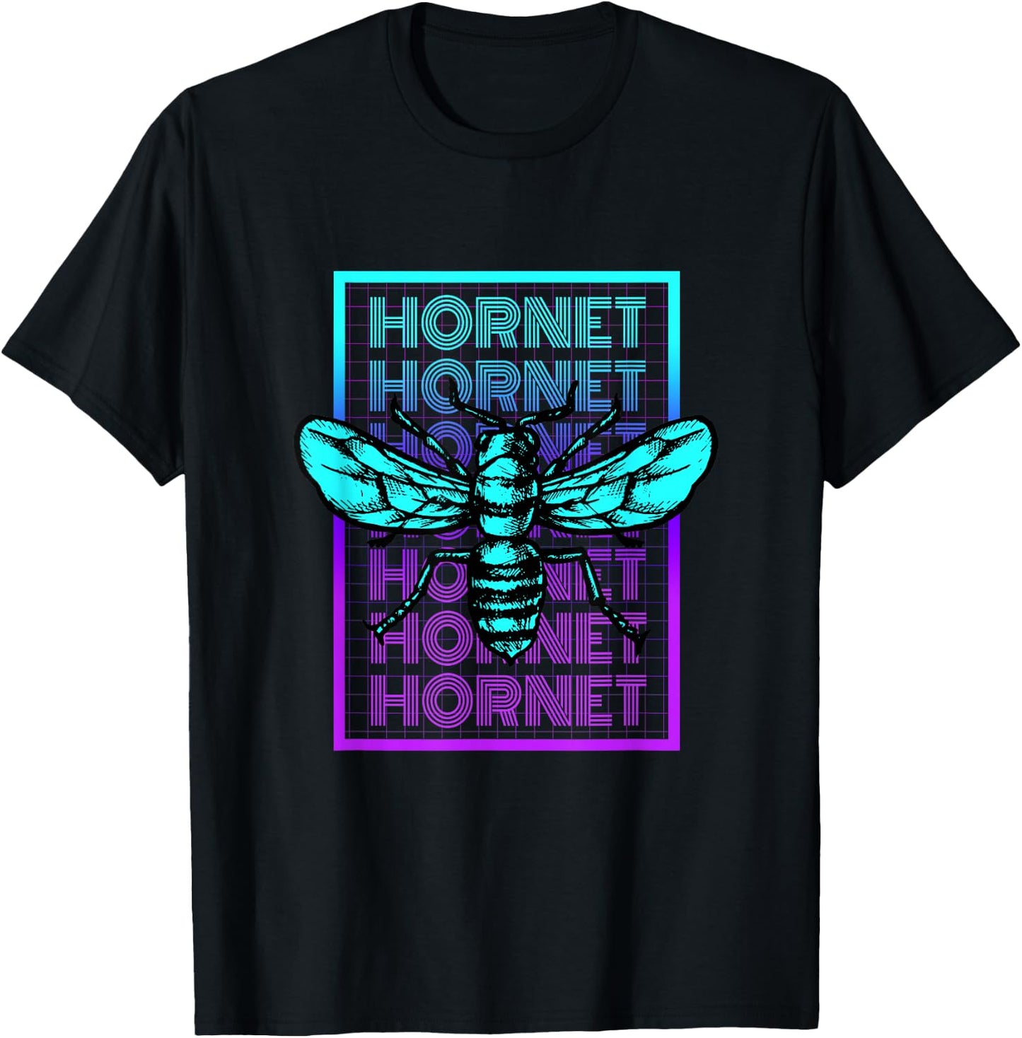 Hornet Insect Vintage Retro Hornet T-Shirt - T-Shirt | Black