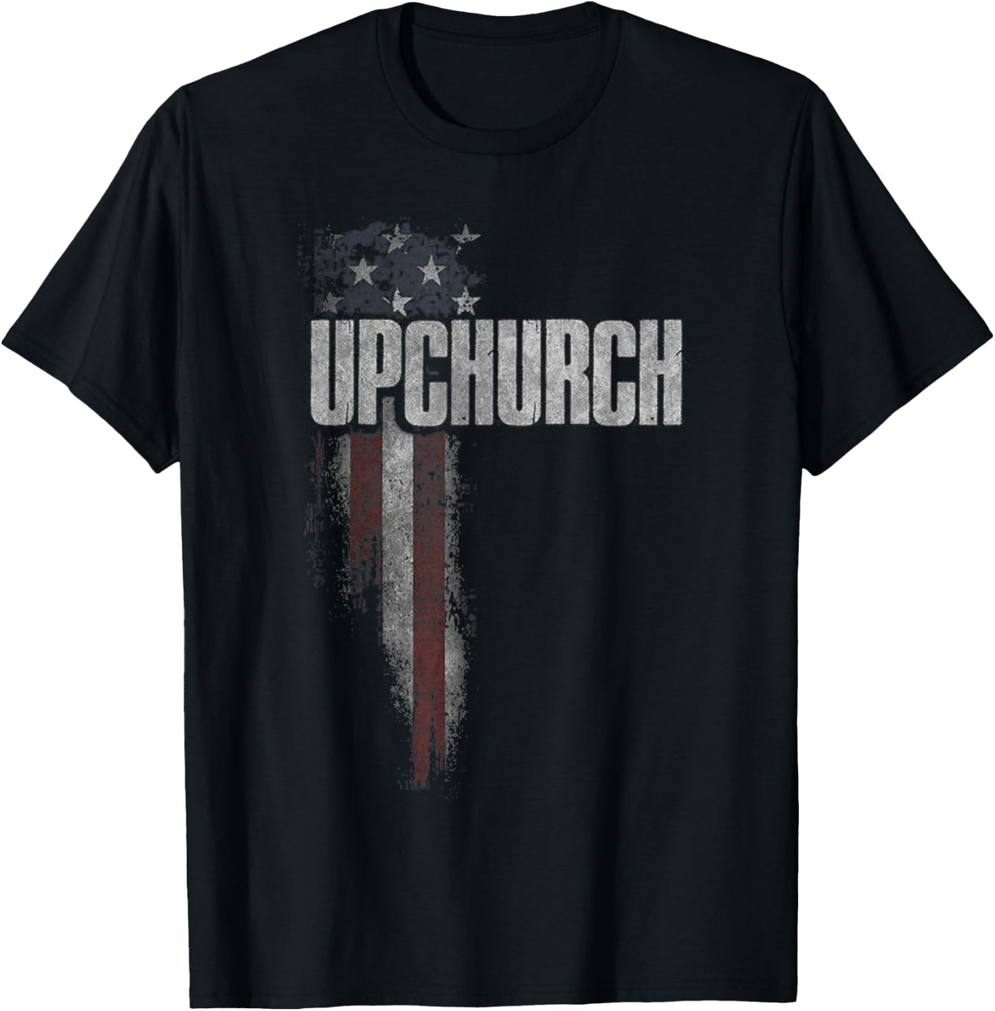 Upchurch Family American Flag T-Shirt - T-Shirt | Black