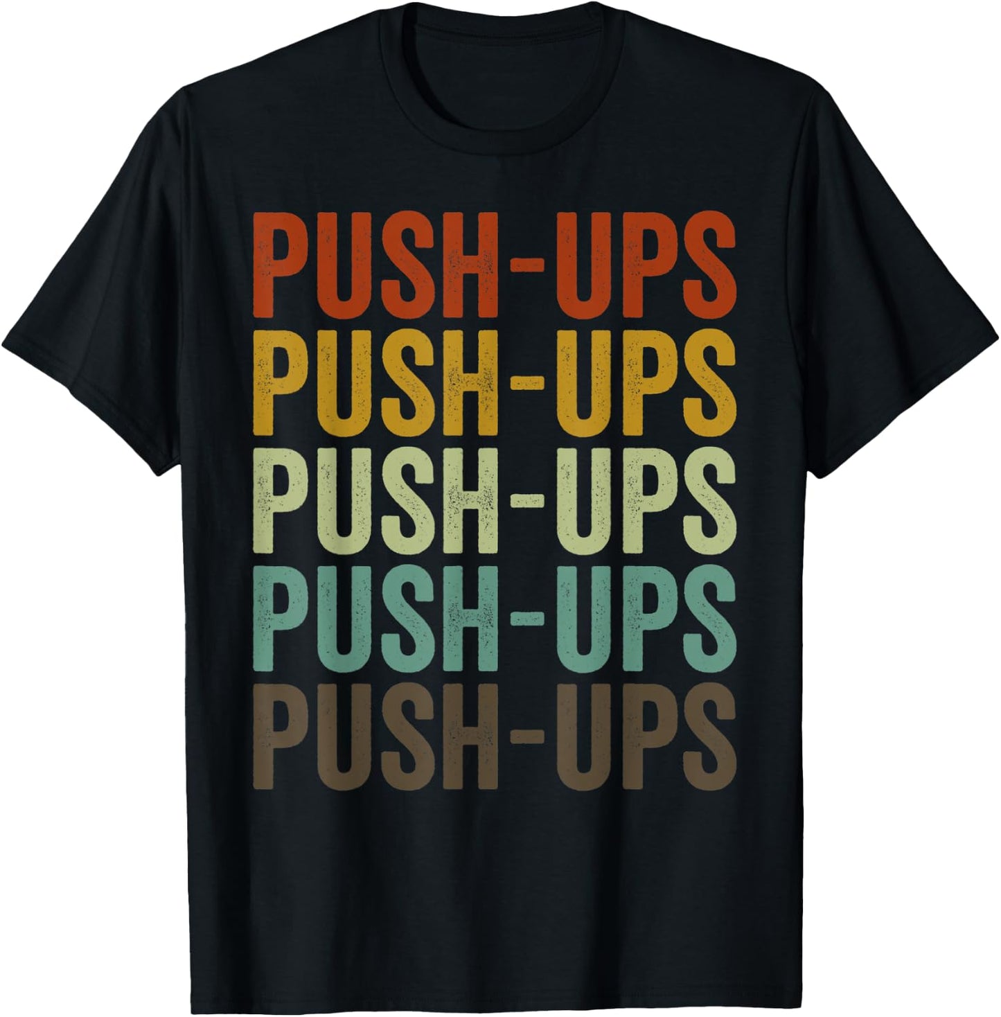 Push-Ups Workout Gym Retro T-Shirt - T-Shirt | Black
