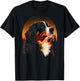 Bernese Mountain Dog at Sunset in the Woods Black Graphic Men Women Kids T-Shirt - T-Shirt | Black