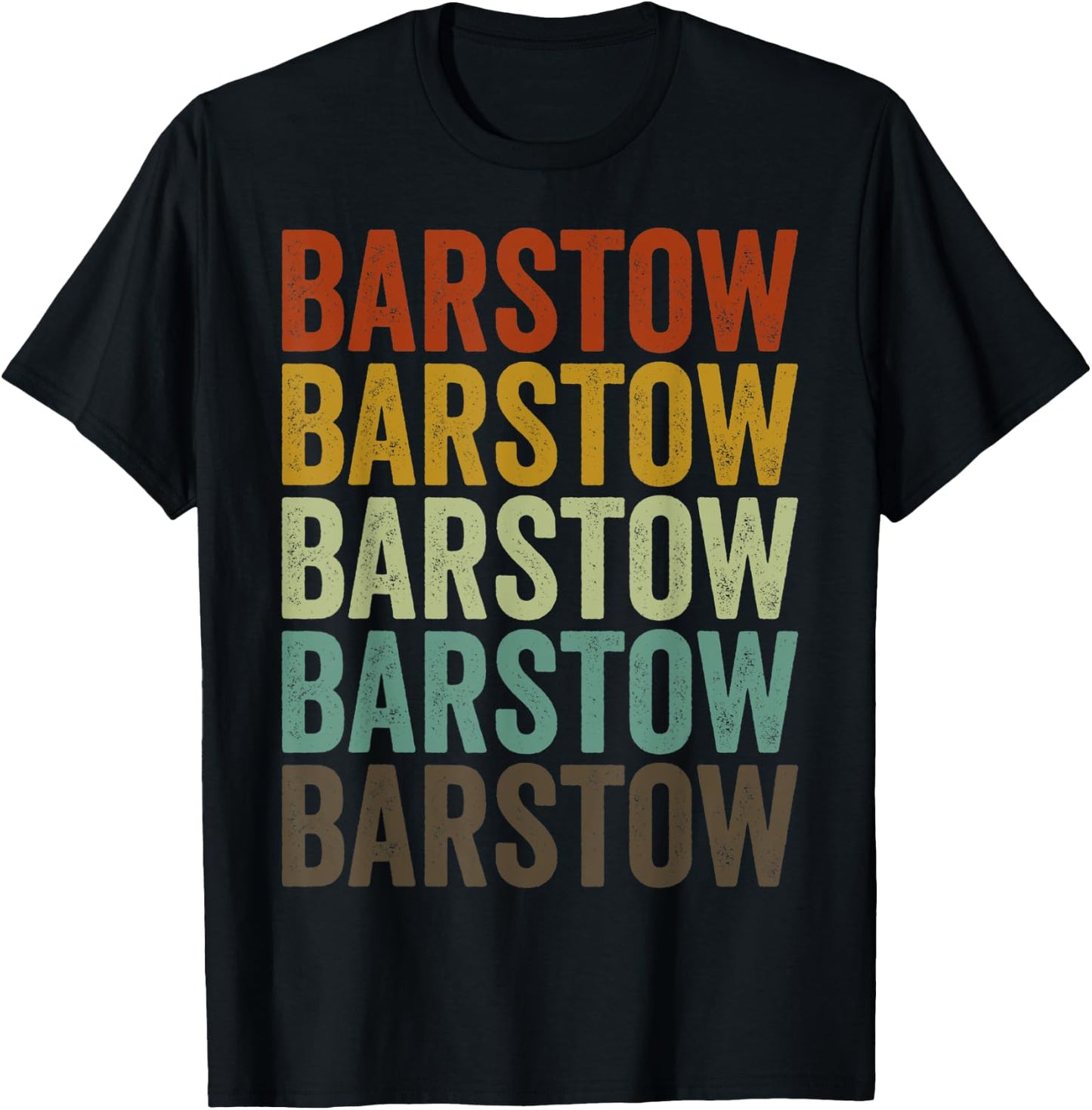 Barstow City Retro T-Shirt - T-Shirt | Black