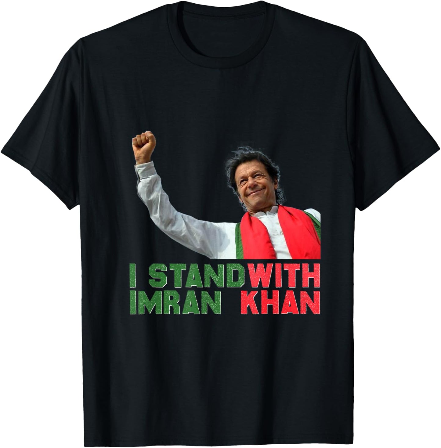 Imran Khan PTI Party Pakistan Support Freedom T-Shirt - T-Shirt | Black