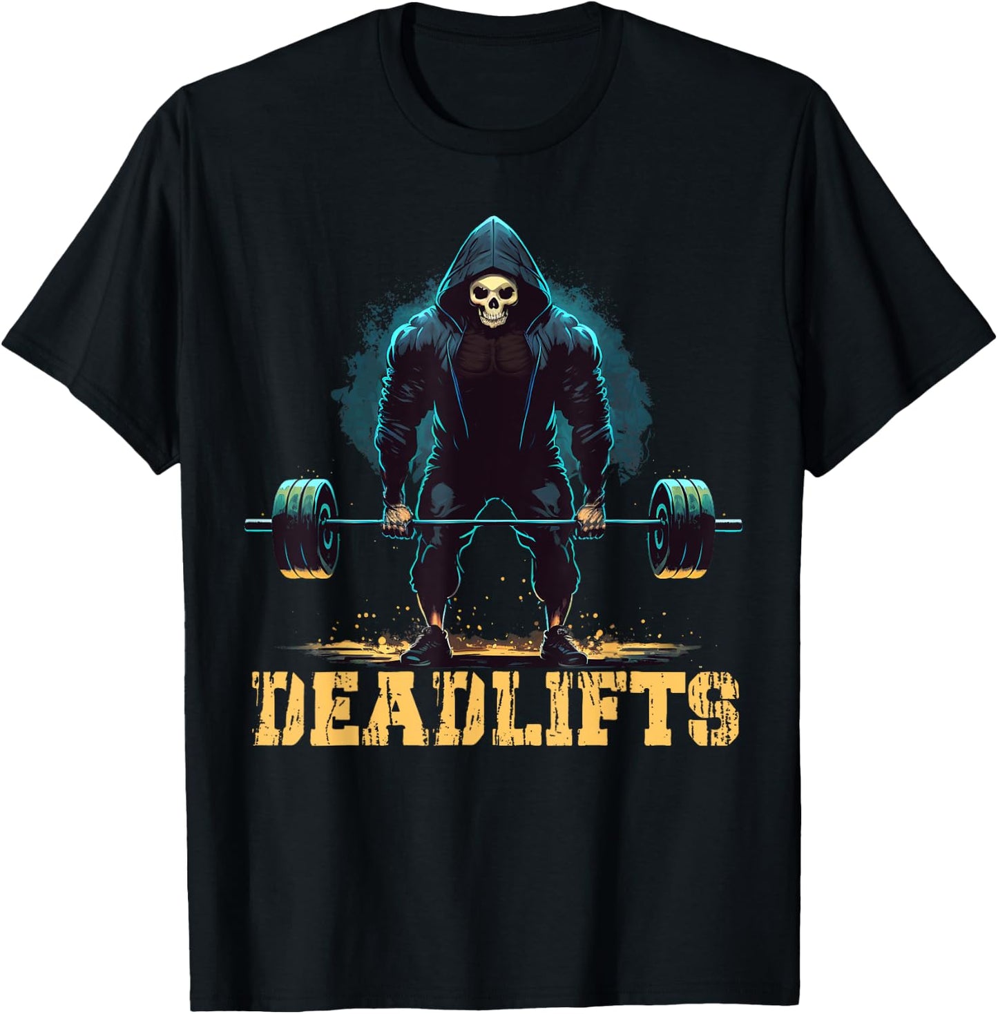 Deadlifts Gym Leg Day Grim Reaper Deadlifting Weights T-Shirt - T-Shirt | Black
