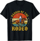 Daddio Of The Rodeo Cowboy Dad Daddy Funny Father's Day T-Shirt - T-Shirt | Black