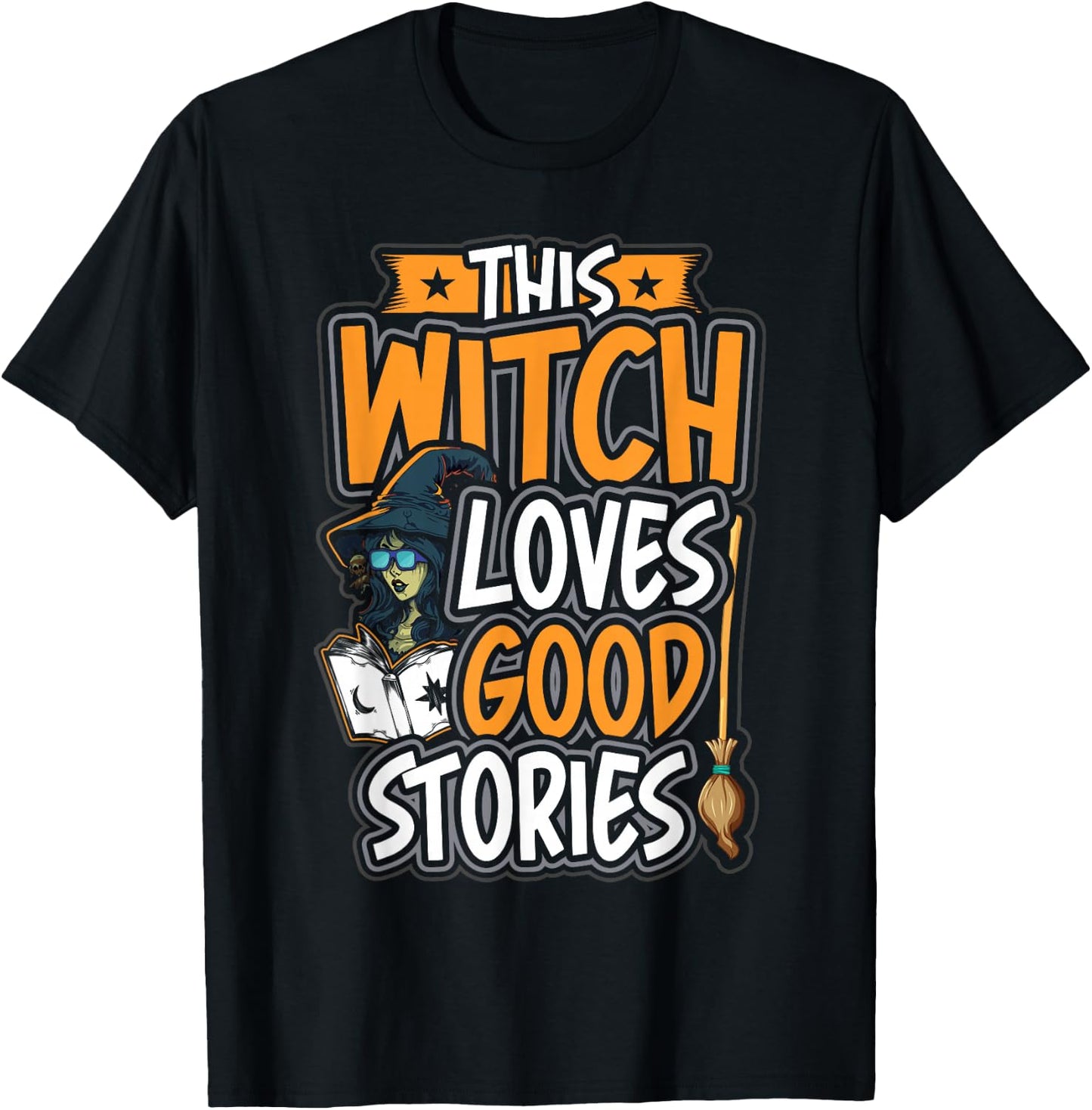 Halloween Library Witch book lover Librarian Reading Teacher T-Shirt - T-Shirt | Black